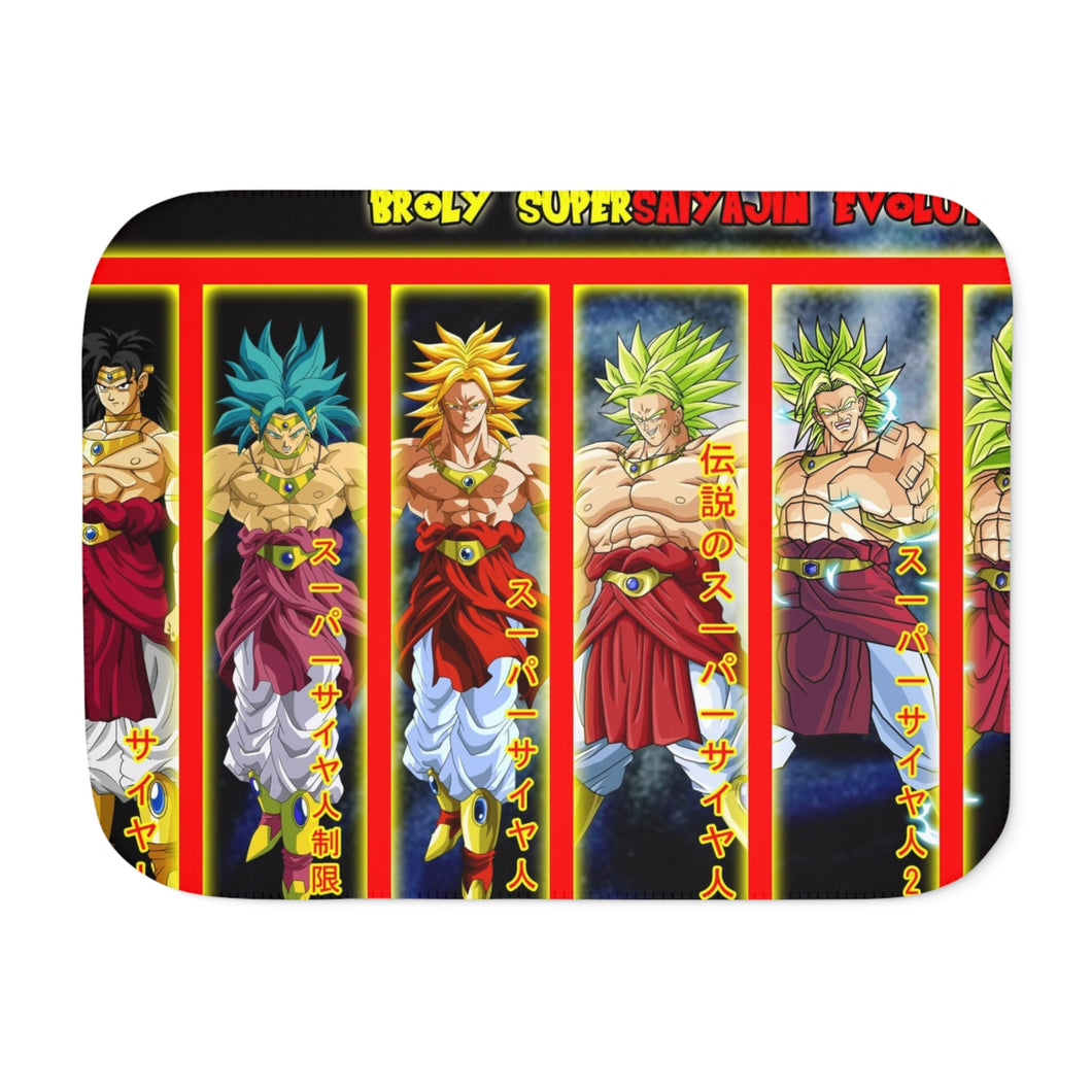 Broly Supersaiyajin Evolutions Sherpa Blanket
