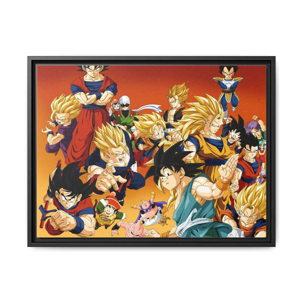 Anime Dragon Ball Z Canvas Framed Art Print