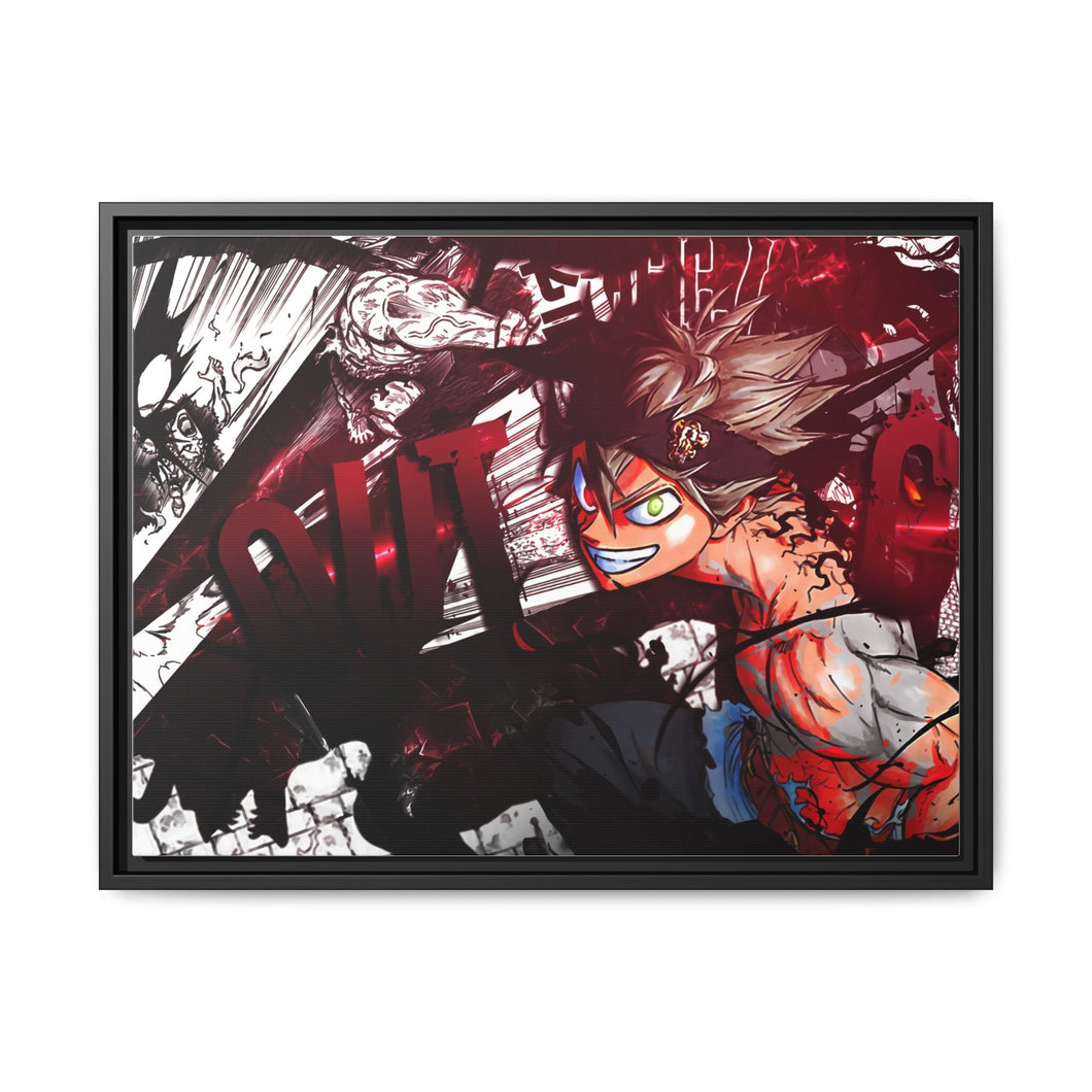 Black Clover Asta Canvas Framed Art Print