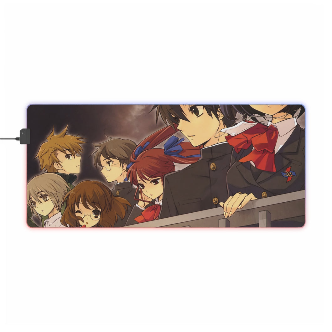Another Mei Misaki, Kouichi Sakakibara, Izumi Akazawa, Naoya Teshigawara, Yuuya Mochizuki RGB LED Mouse Pad (Desk Mat)