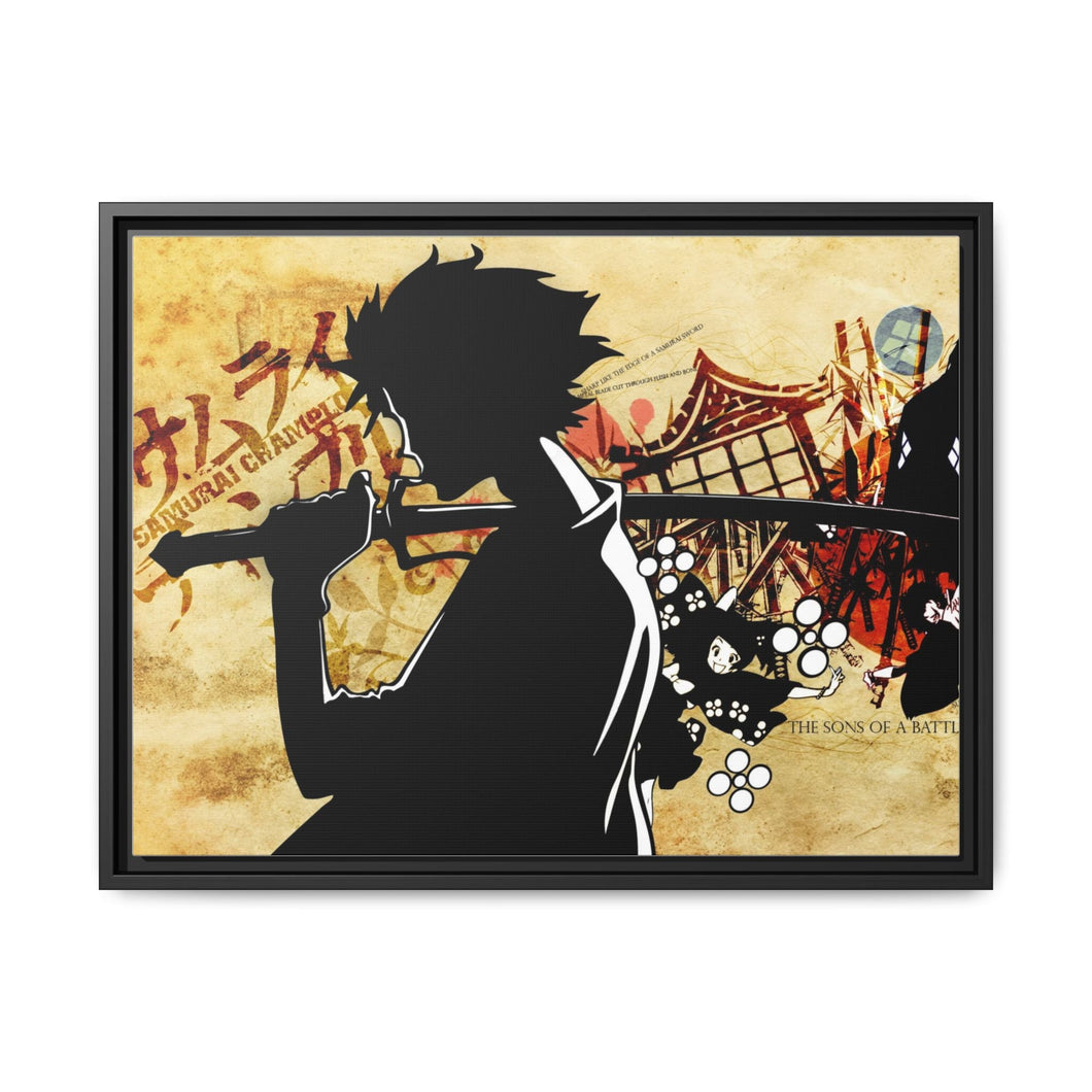 Anime Samurai Champloo Canvas Framed Art Print