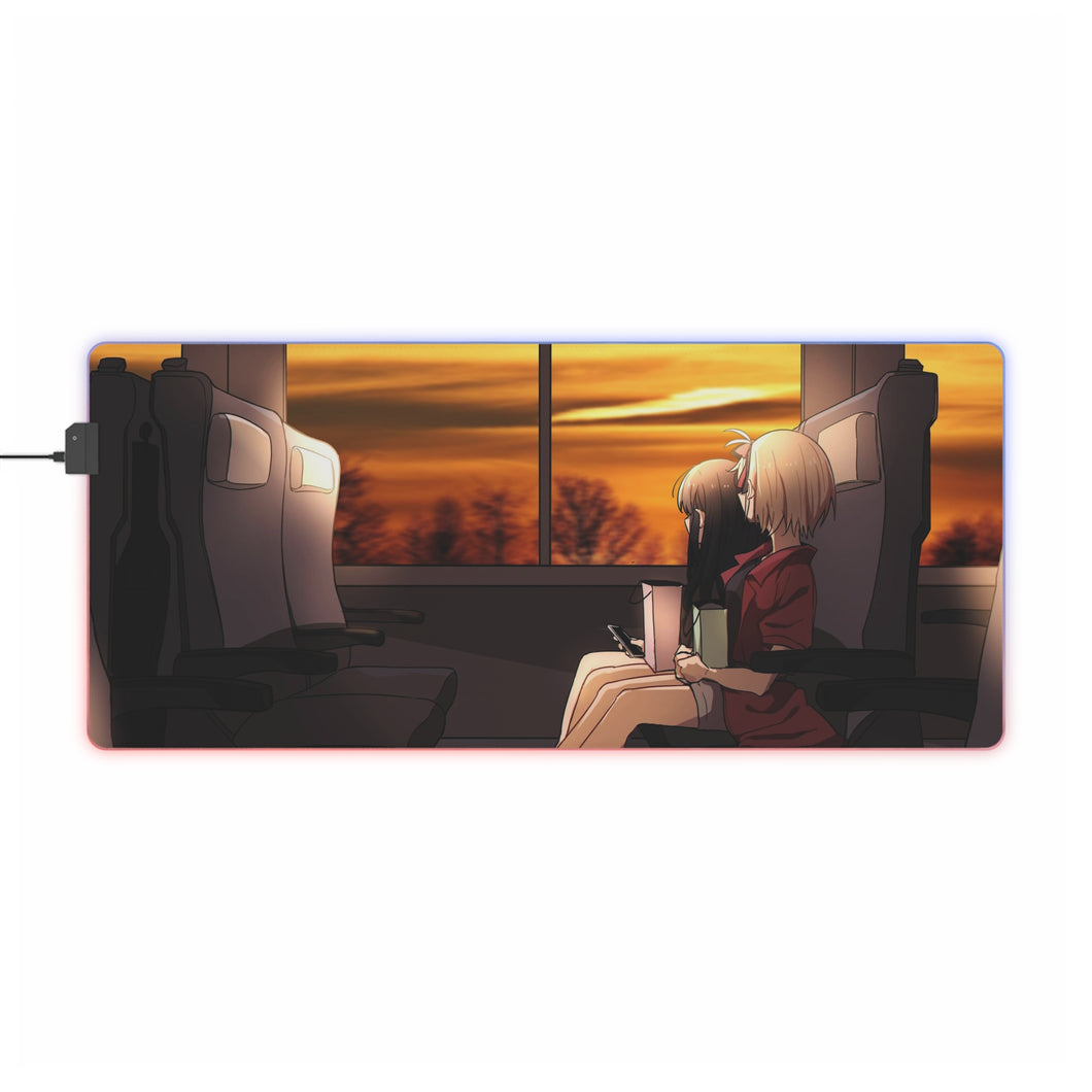 Lycoris Recoil Takina Inoue, Chisato Nishikigi RGB LED Mouse Pad (Desk Mat)