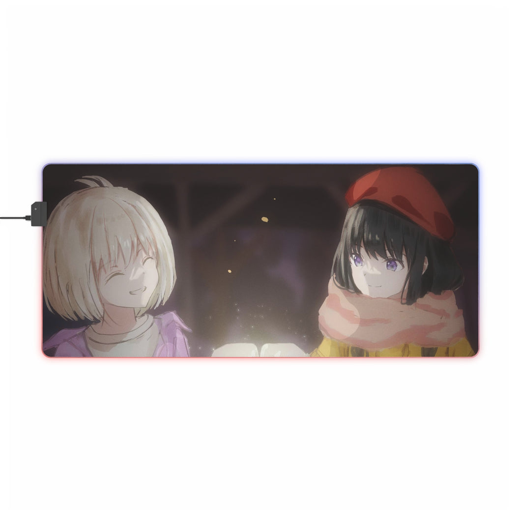 Lycoris Recoil Takina Inoue, Chisato Nishikigi RGB LED Mouse Pad (Desk Mat)