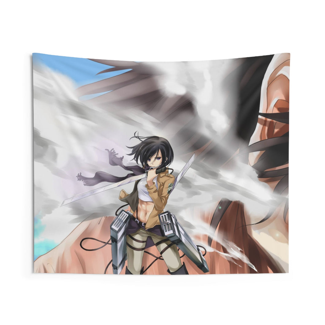 Woa Mikasa is Shredded! Indoor Wall Tapestry