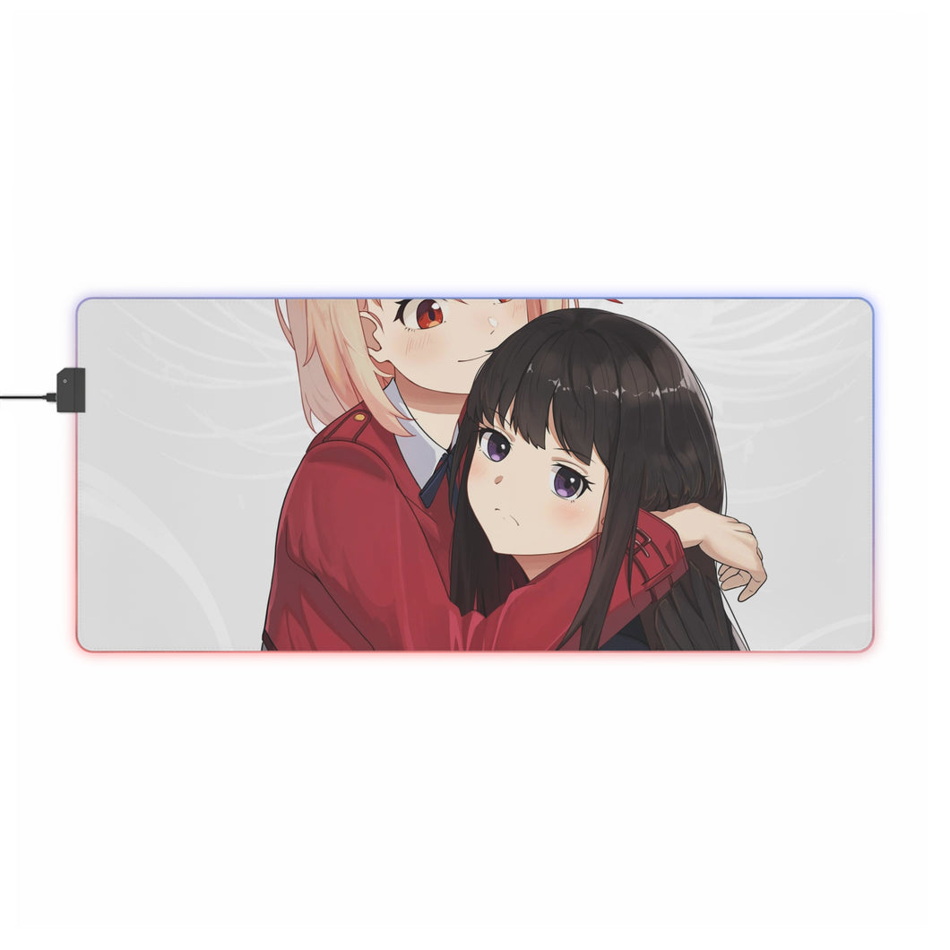 Lycoris Recoil Takina Inoue, Chisato Nishikigi RGB LED Mouse Pad (Desk Mat)
