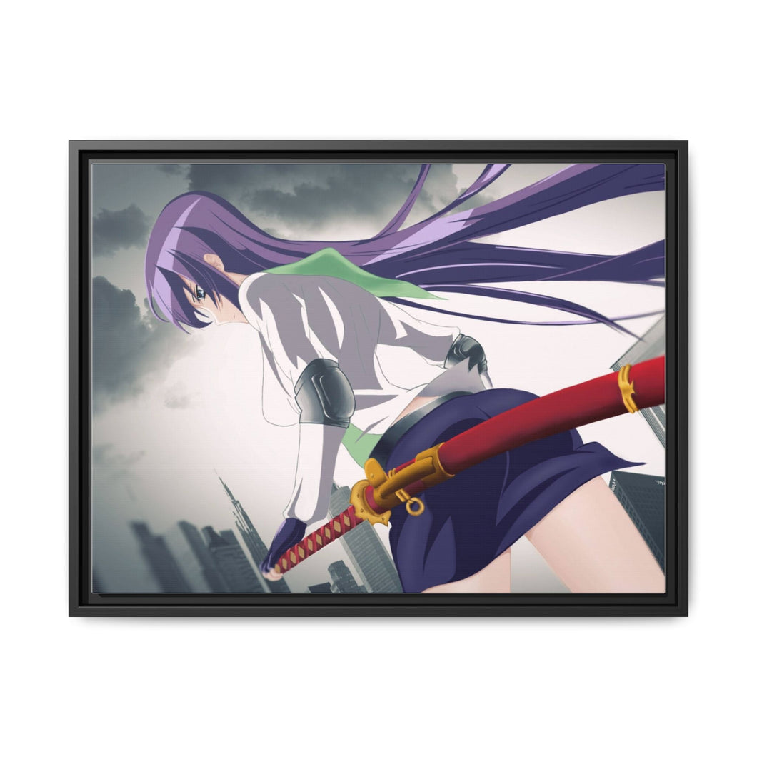 Highschool Of The Dead Canvas Framed Art Print