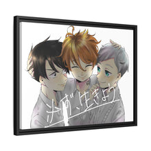 Load image into Gallery viewer, The Promised Neverland Ray, Norman, Emma Canvas Framed Art Print
