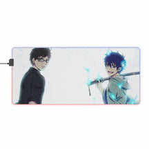 Load image into Gallery viewer, Blue Exorcist RGB LED Mouse Pad (Desk Mat)

