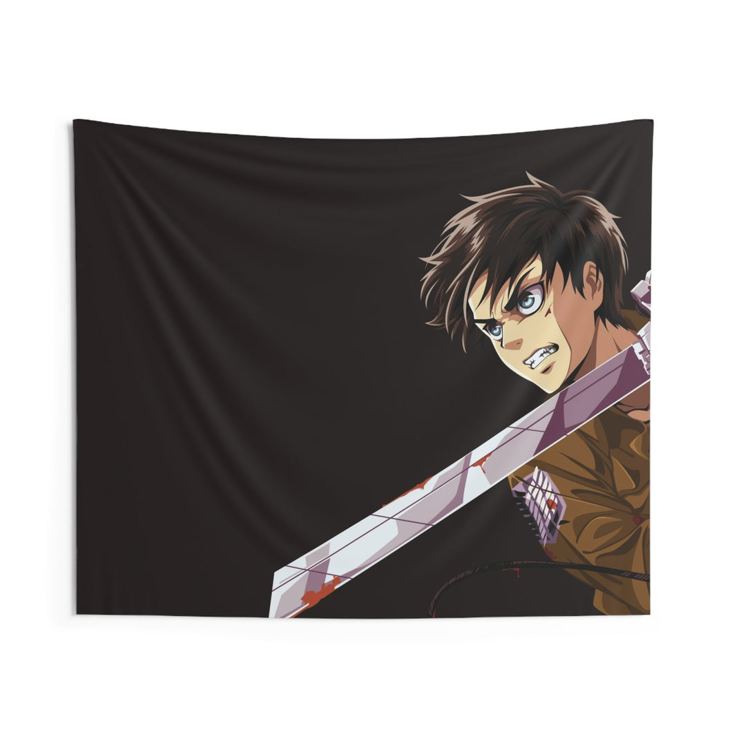 Eren Yeager - Shingeki no Kyojin Indoor Wall Tapestry