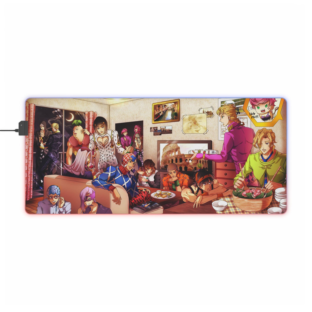 Diavolo, Giorno Giovanna, Trish Una, Guido Mista, Narancia Ghirga, Leone Abbacchio and Vinegar Doppio RGB LED Mouse Pad (Desk Mat)