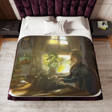 Load image into Gallery viewer, Violet Evergarden Sherpa Blanket

