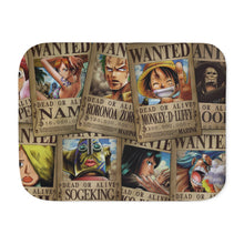 Load image into Gallery viewer, Monkey D. Luffy&#39;s crew wanted Sherpa Blanket
