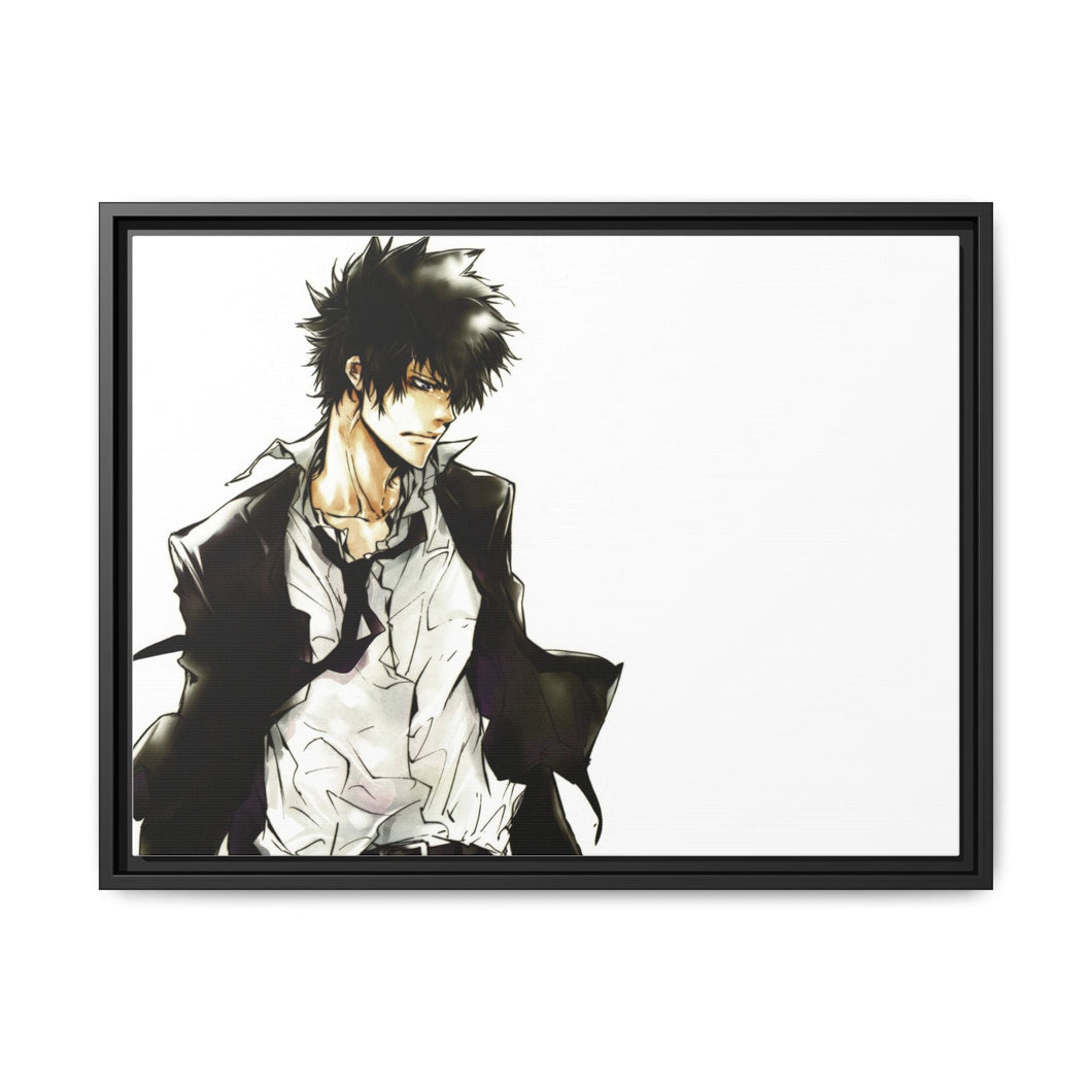 Shinya Kogami Serious Canvas Framed Art Print