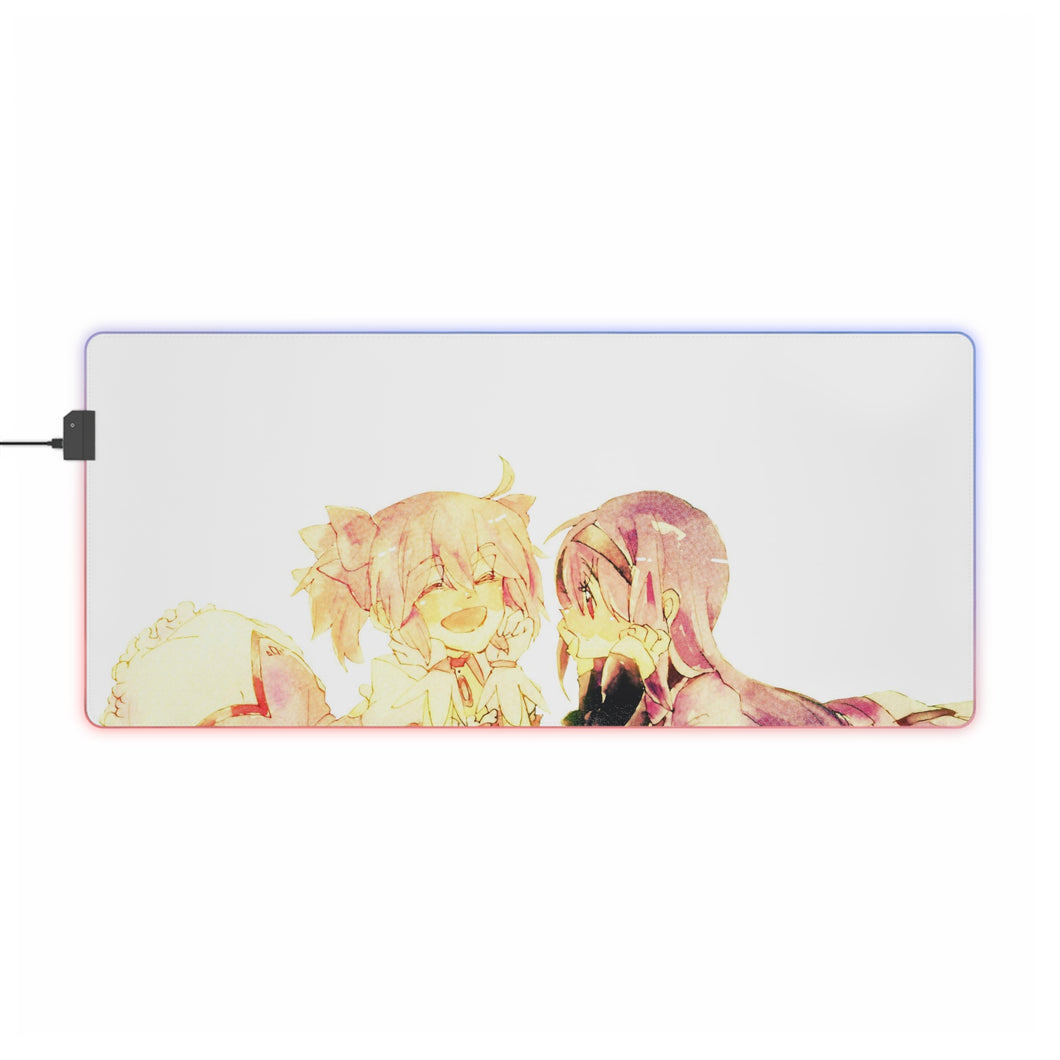 Puella Magi Madoka Magica Homura Akemi, Madoka Kaname RGB LED Mouse Pad (Desk Mat)