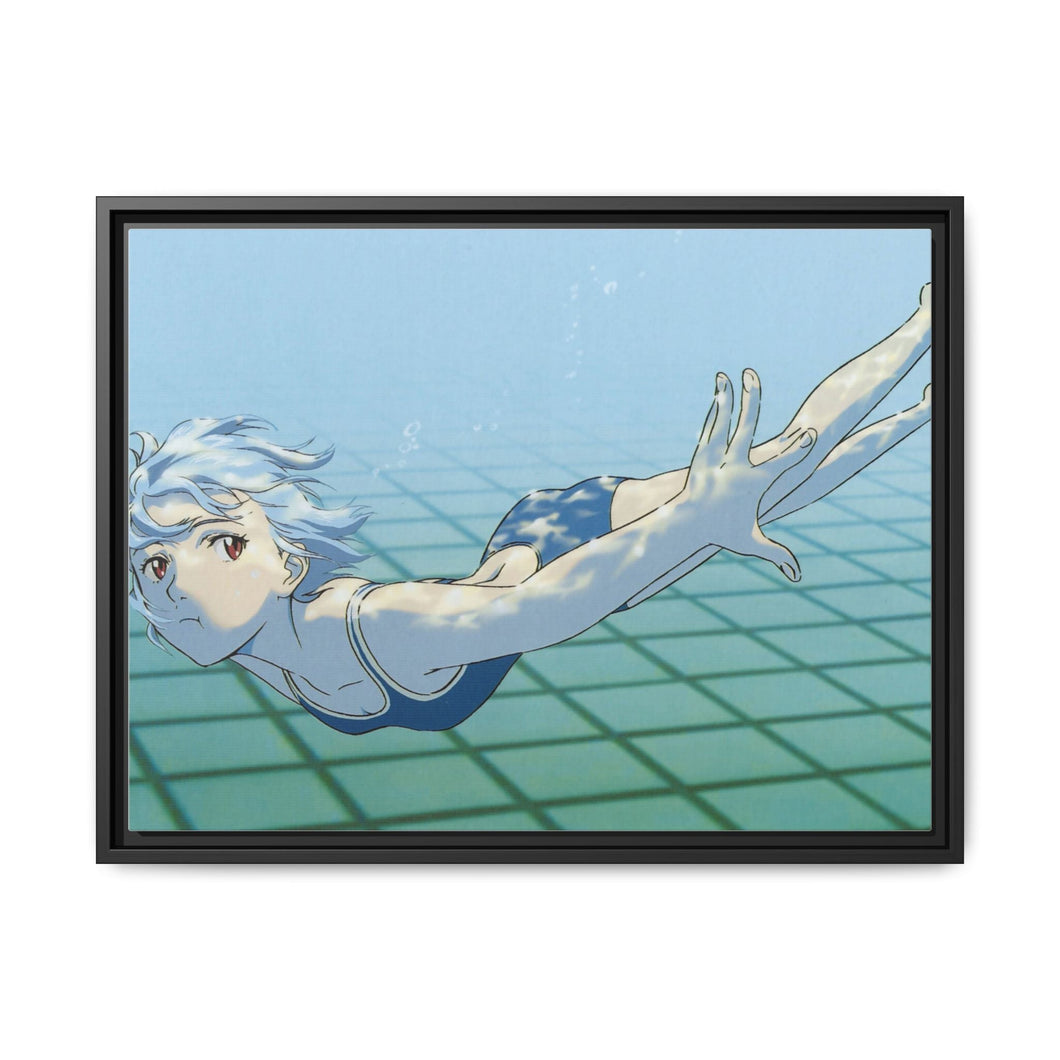 Neon Genesis Evangelion Rei Ayanami Canvas Framed Art Print
