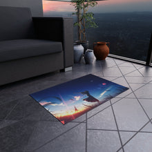 Load image into Gallery viewer, Anime girl playing the trumpet in the sunset Rug
