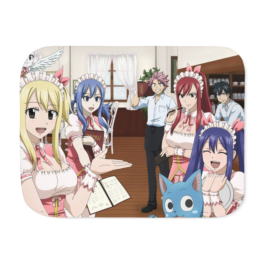 Fairy Tail Natsu Dragneel, Erza Scarlet, Gray Fullbuster, Lucy Heartfilia, Happy Sherpa Blanket