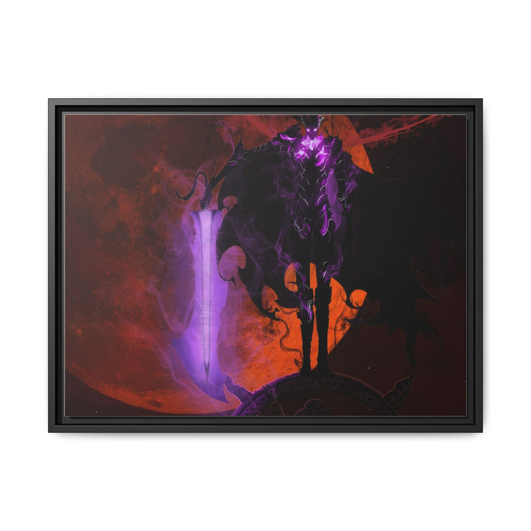 Anime Solo Leveling Canvas Framed Art Print