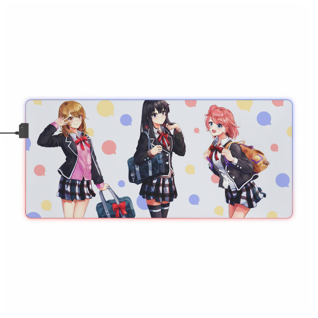 My Teen Romantic Comedy SNAFU Yukino Yukinoshita, Yui Yuigahama RGB LED Mouse Pad (Desk Mat)