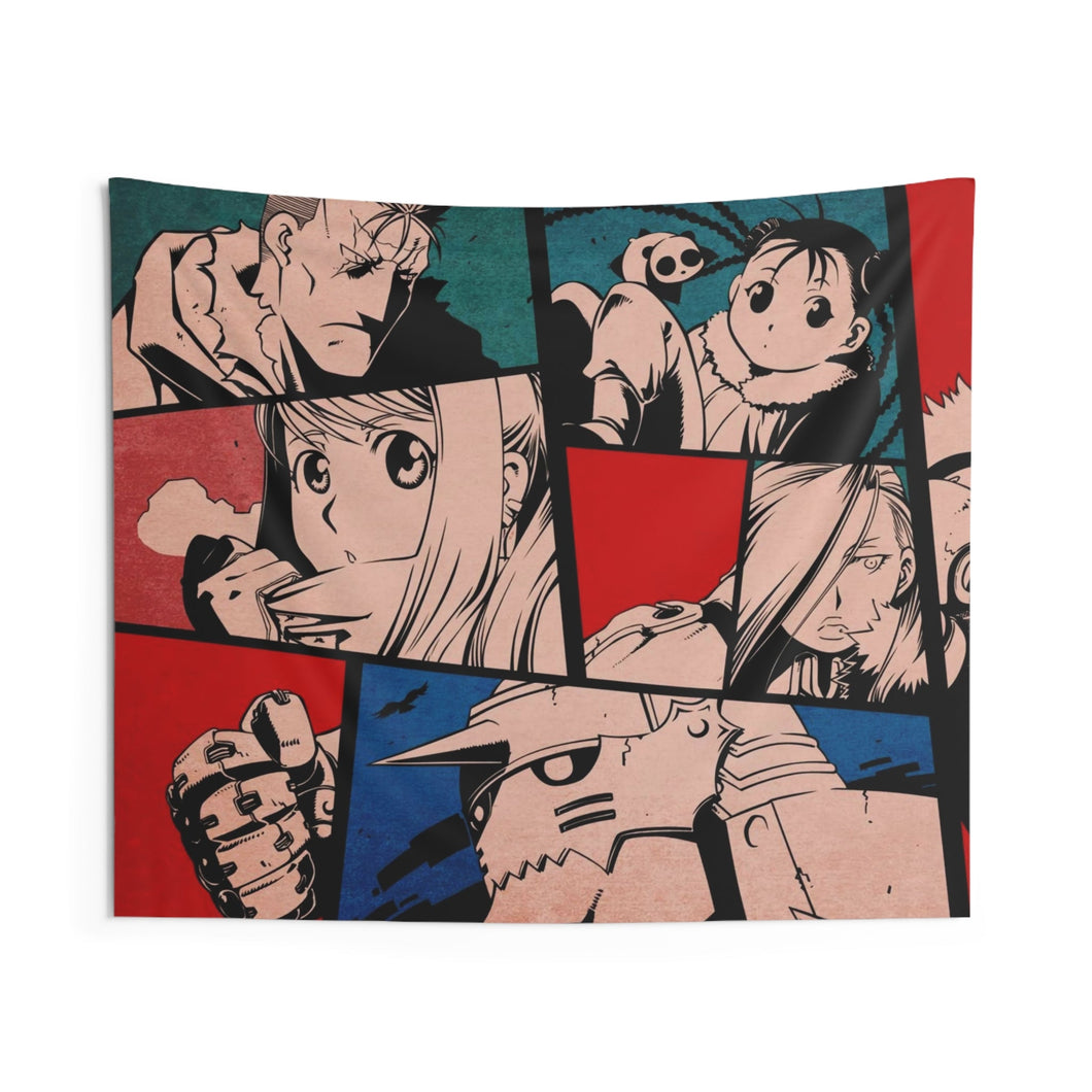 FullMetal Alchemist - Scar , Edward , Alphonse , Winry , Olivier , May  & Shao Indoor Wall Tapestry