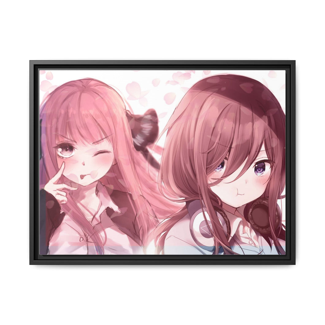 Miku and Nino Canvas Framed Art Print