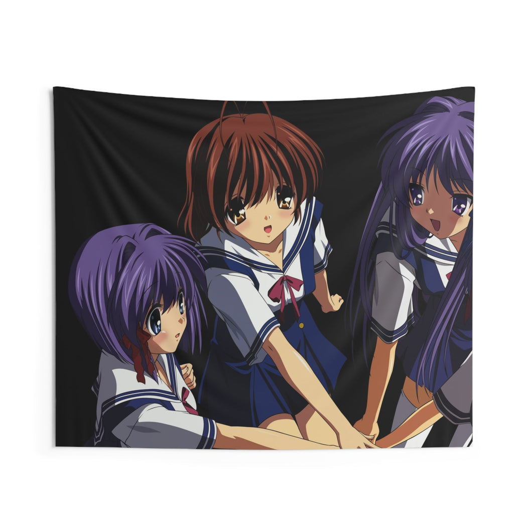 Clannad Nagisa Furukawa, Kyou Fujibayashi, Kotomi Ichinose, Ryou Fujibayashi Indoor Wall Tapestry