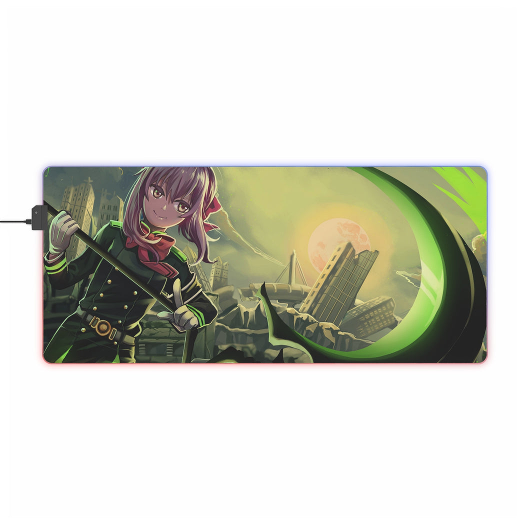 Shinoa Green Moon RGB LED Mouse Pad (Desk Mat)
