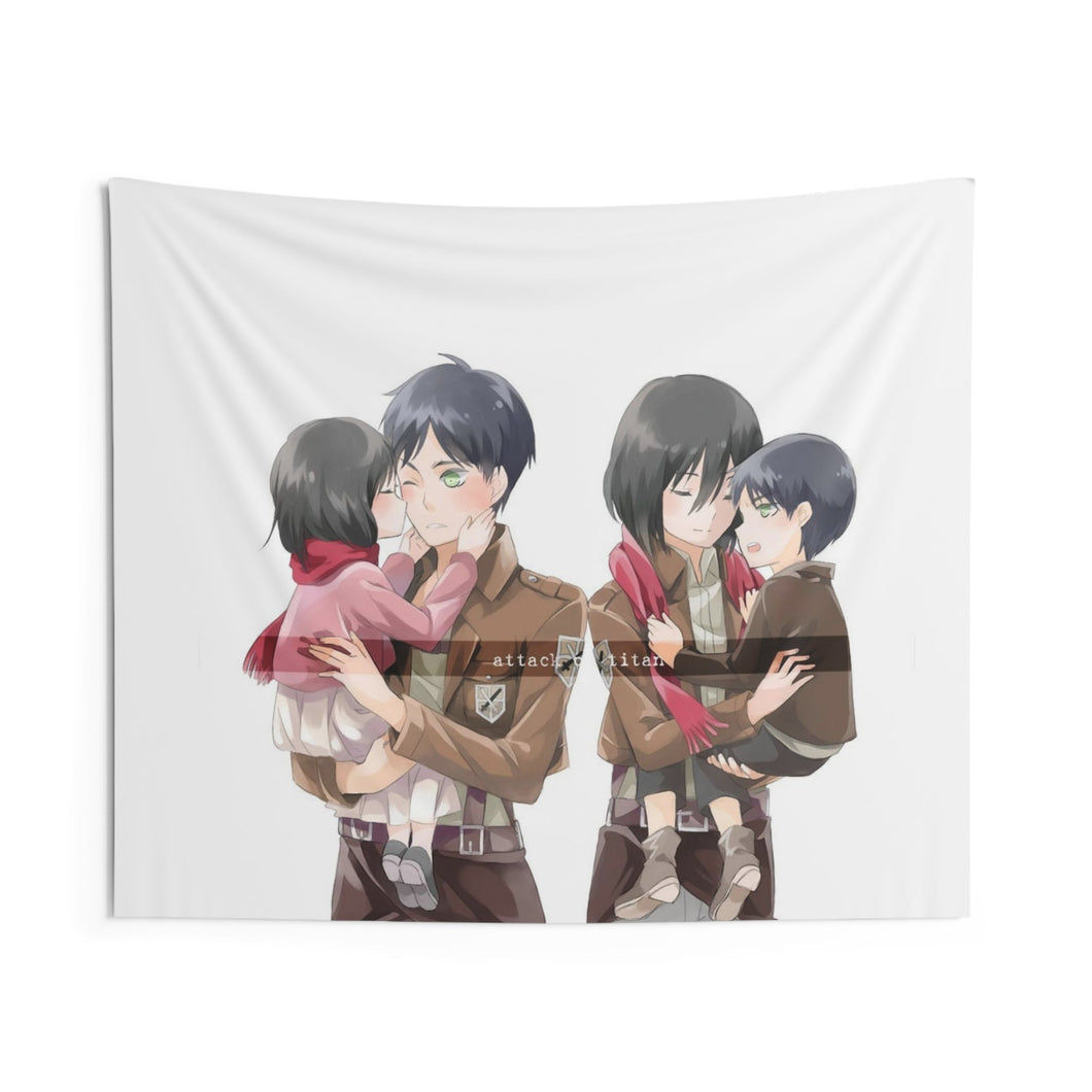Eren and Mikasa Indoor Wall Tapestry