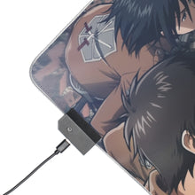 Load image into Gallery viewer, Eren and Mikasa vs Colosse Titan RGB LED Mouse Pad (Desk Mat)

