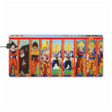 Load image into Gallery viewer, Goku Supersaiyajin Evolutions RGB LED Mouse Pad (Desk Mat)
