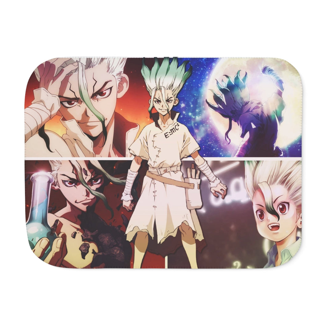 Anime Dr. Stone Sherpa Blanket