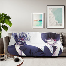 Load image into Gallery viewer, Ken Kaneki Sherpa Blanket

