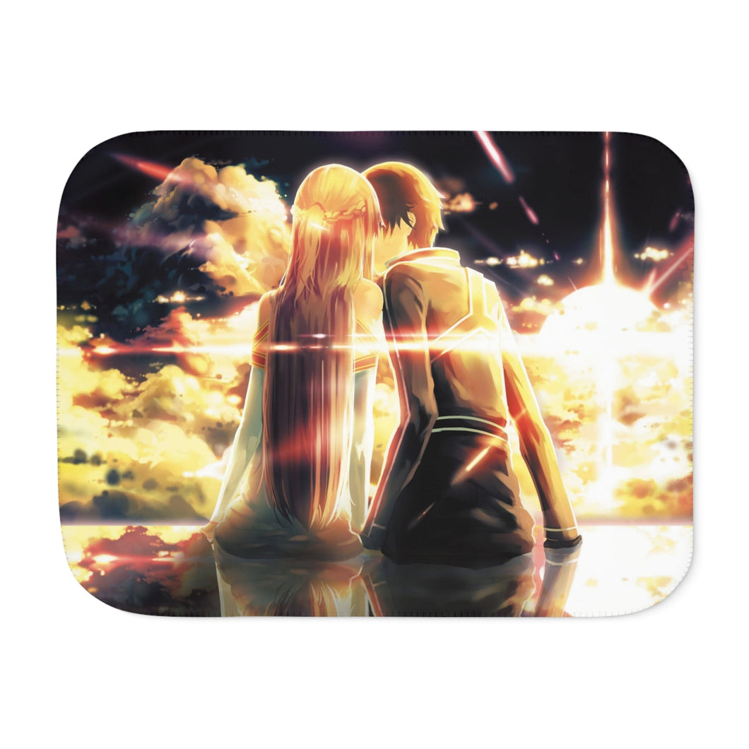 Kirito and Asuna Sherpa Blanket