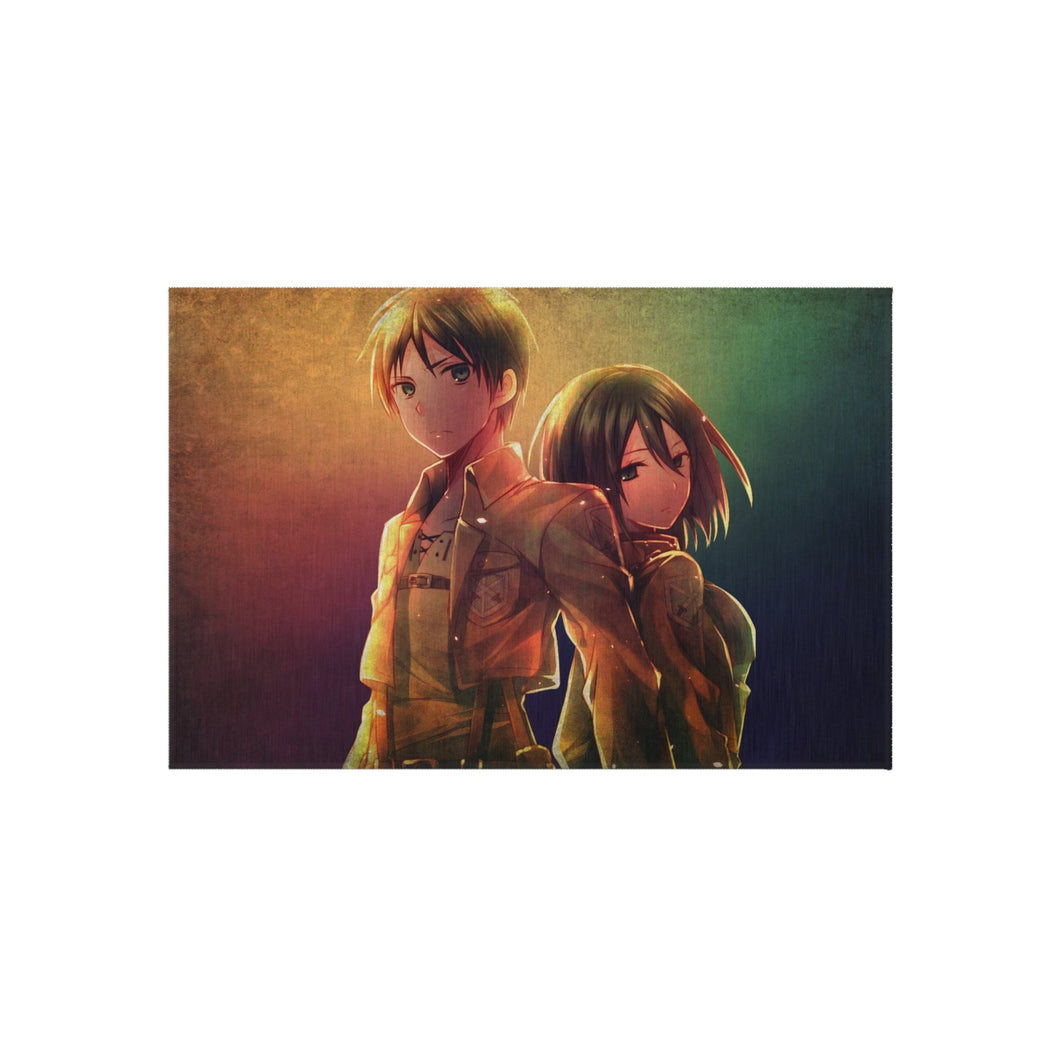 Eren Yeager and Mikasa Ackerman Rug