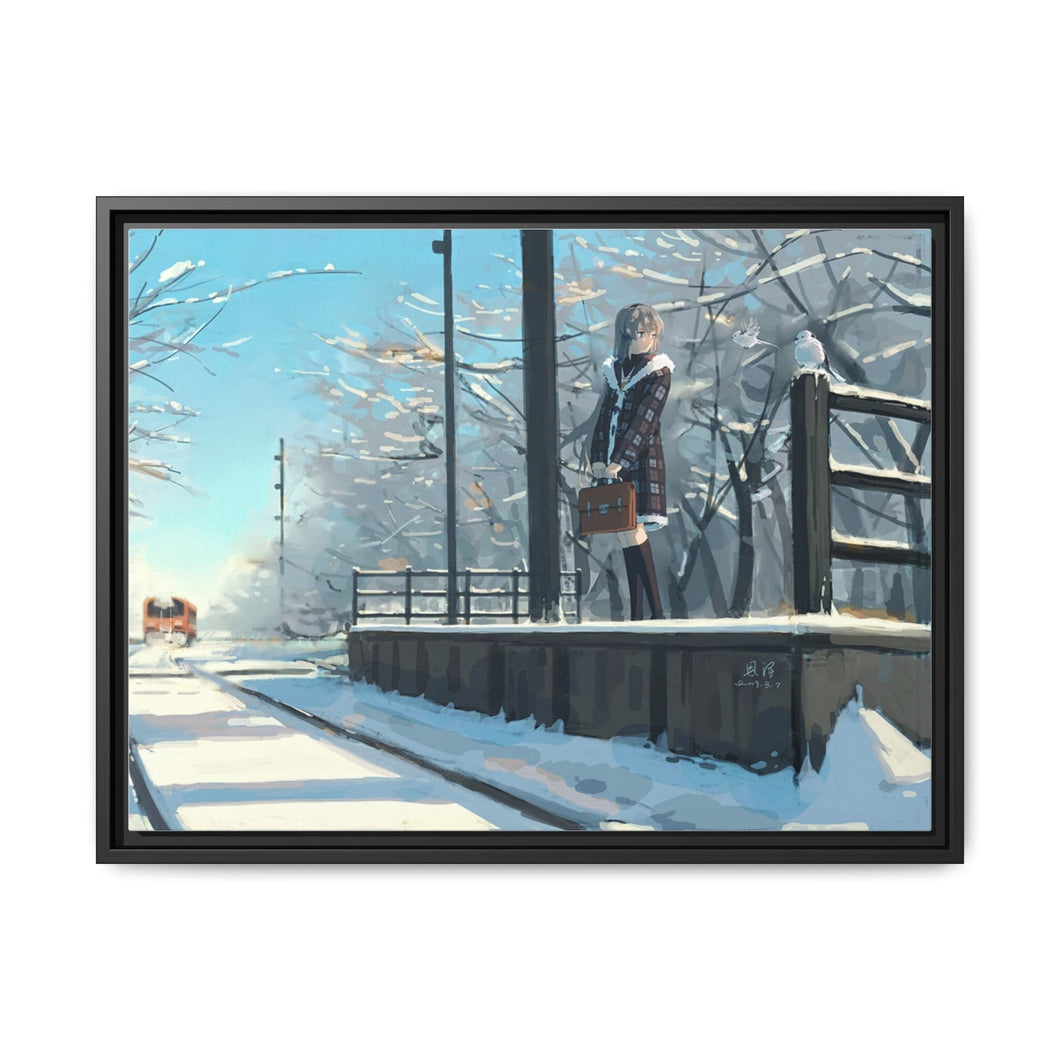 Winter Canvas Framed Art Print