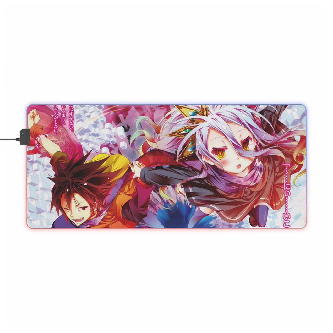 Shiro & Sora RGB LED Mouse Pad (Desk Mat)