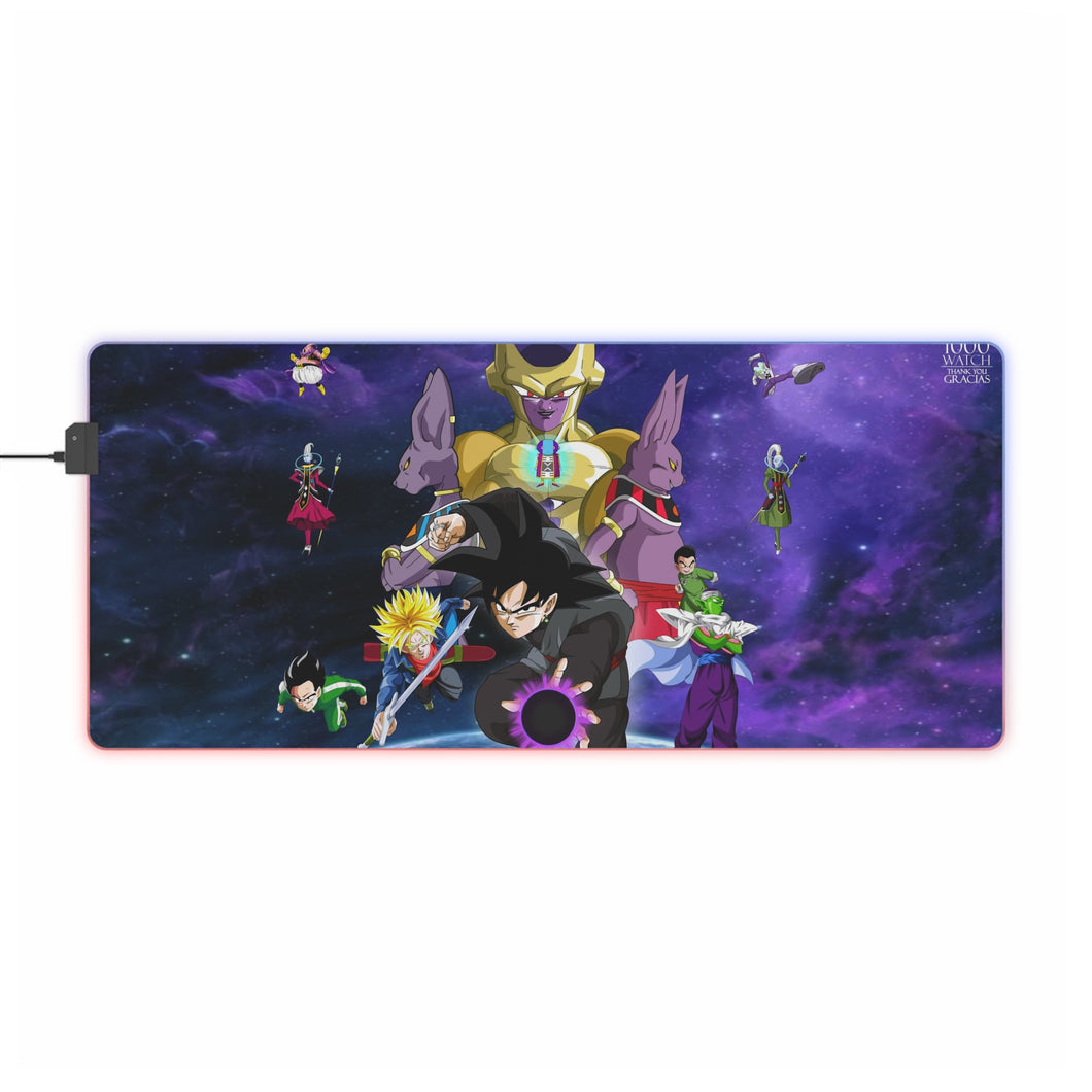 Black Goku, Dragon Ball and Trunks (Dragon Ball) 8k RGB LED Mouse Pad (Desk Mat)