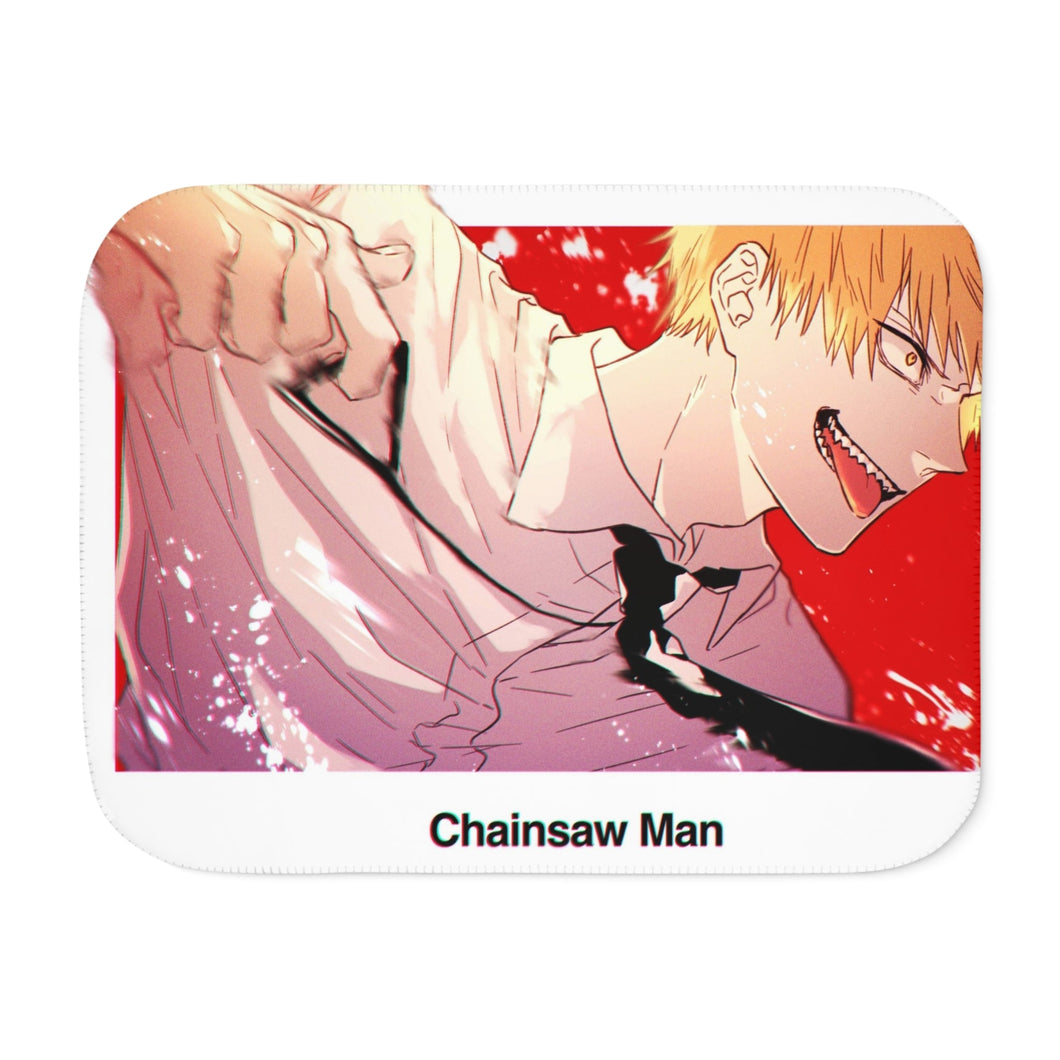 Anime Chainsaw Man Sherpa Blanket