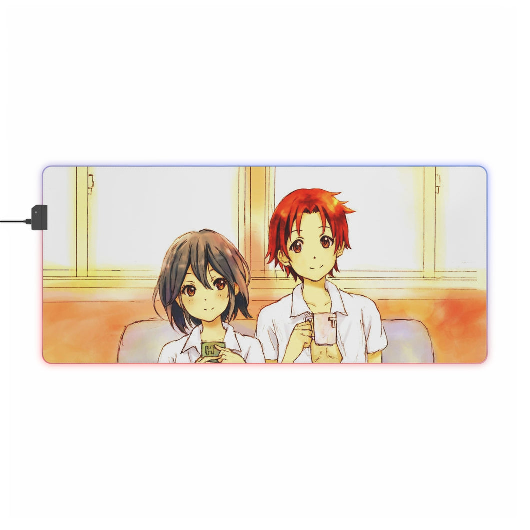 Kokoro Connect Himeko Inaba, Taichi Yaegashi RGB LED Mouse Pad (Desk Mat)