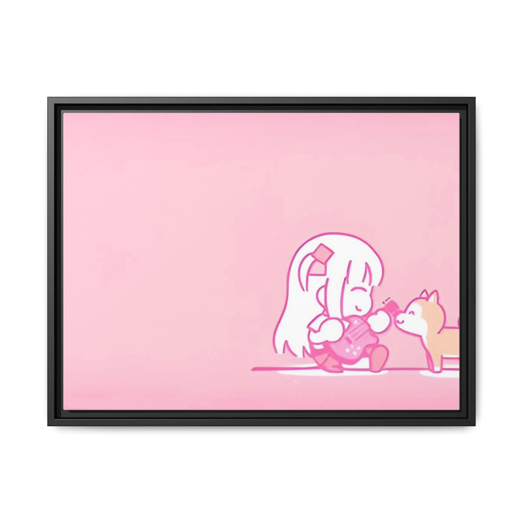 Bocchi the Rock! Wallpaper Canvas Framed Art Print