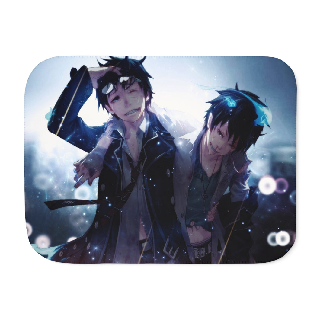 Blue Exorcist Sherpa Blanket