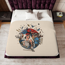 Load image into Gallery viewer, Princess Mononoke Sherpa Blanket
