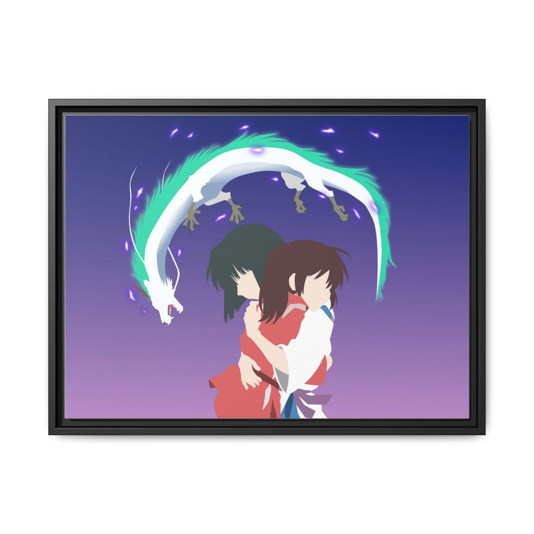 Spirited Away Minimalist Canvas Framed Art Print