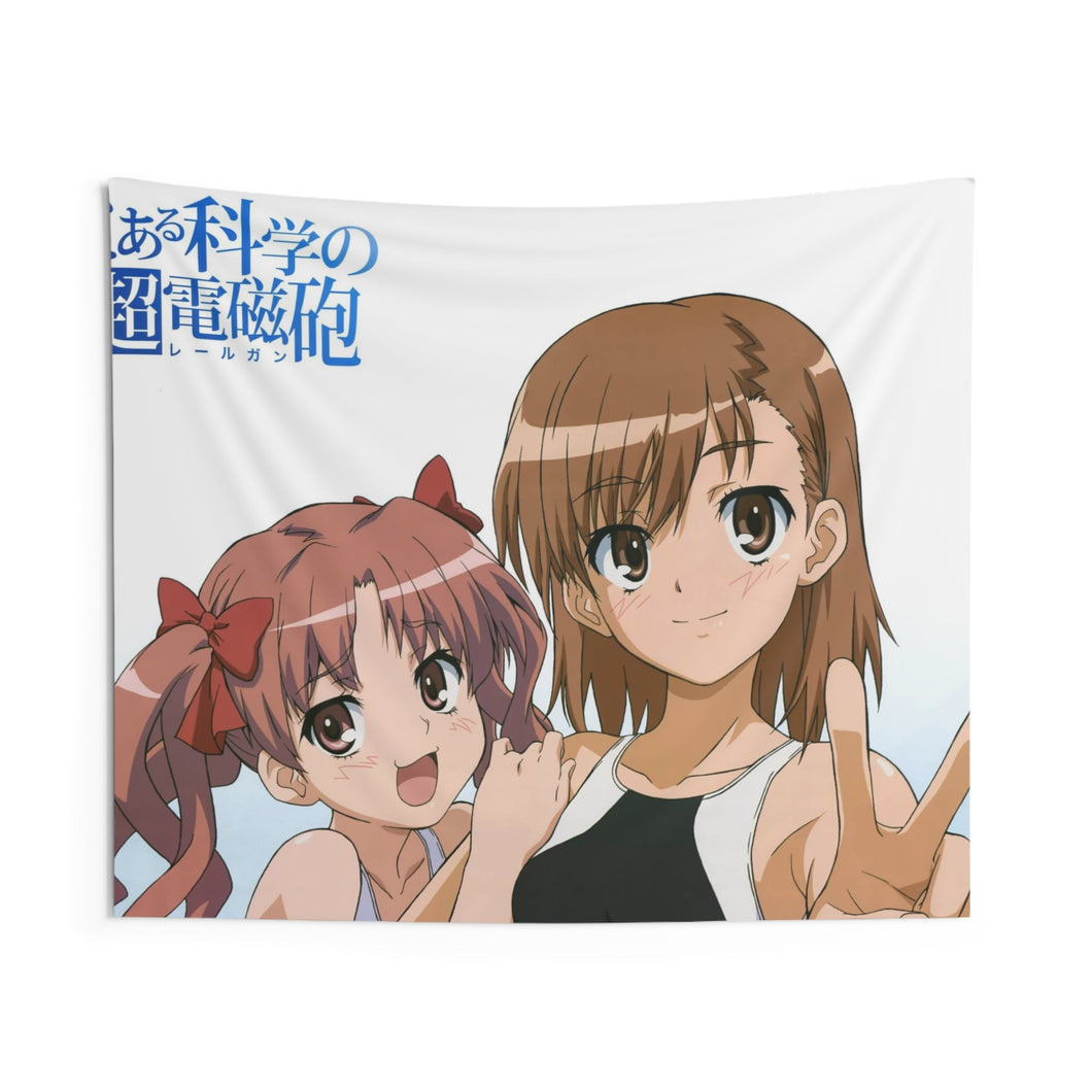 A Certain Scientific Railgun Mikoto Misaka, Kuroko Shirai Indoor Wall Tapestry