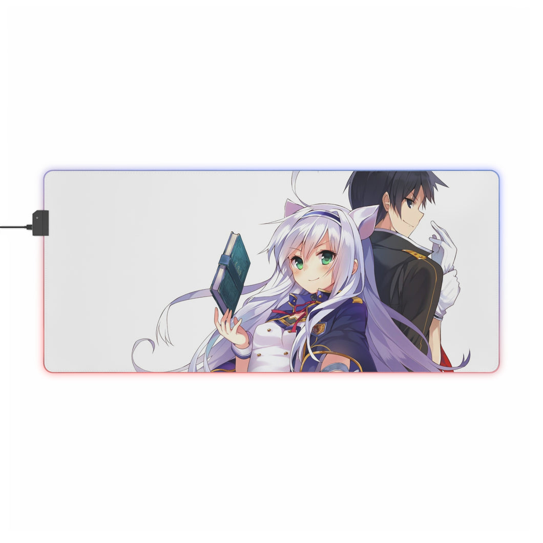 Rokudenashi Majutsu Koushi To Akashic Records Sistine Fibel, Glenn Radars RGB LED Mouse Pad (Desk Mat)