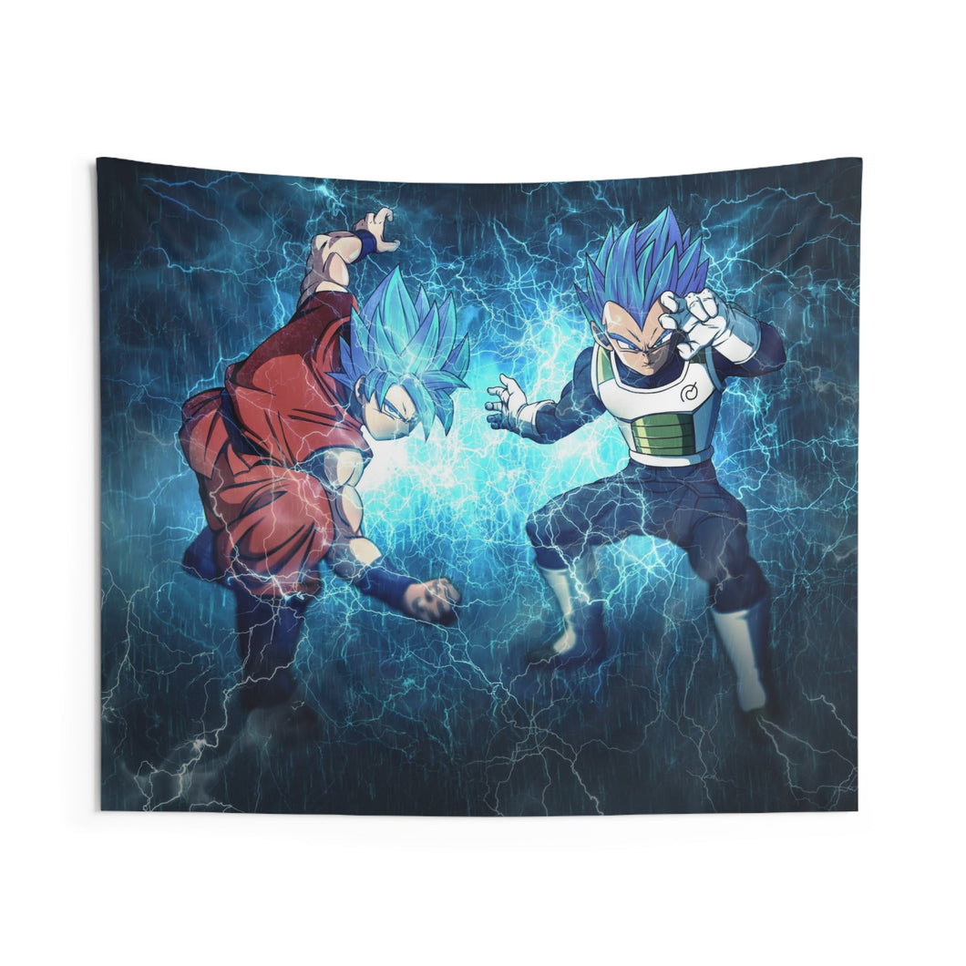 Super Goku and Super Vegeta Indoor Wall Tapestry