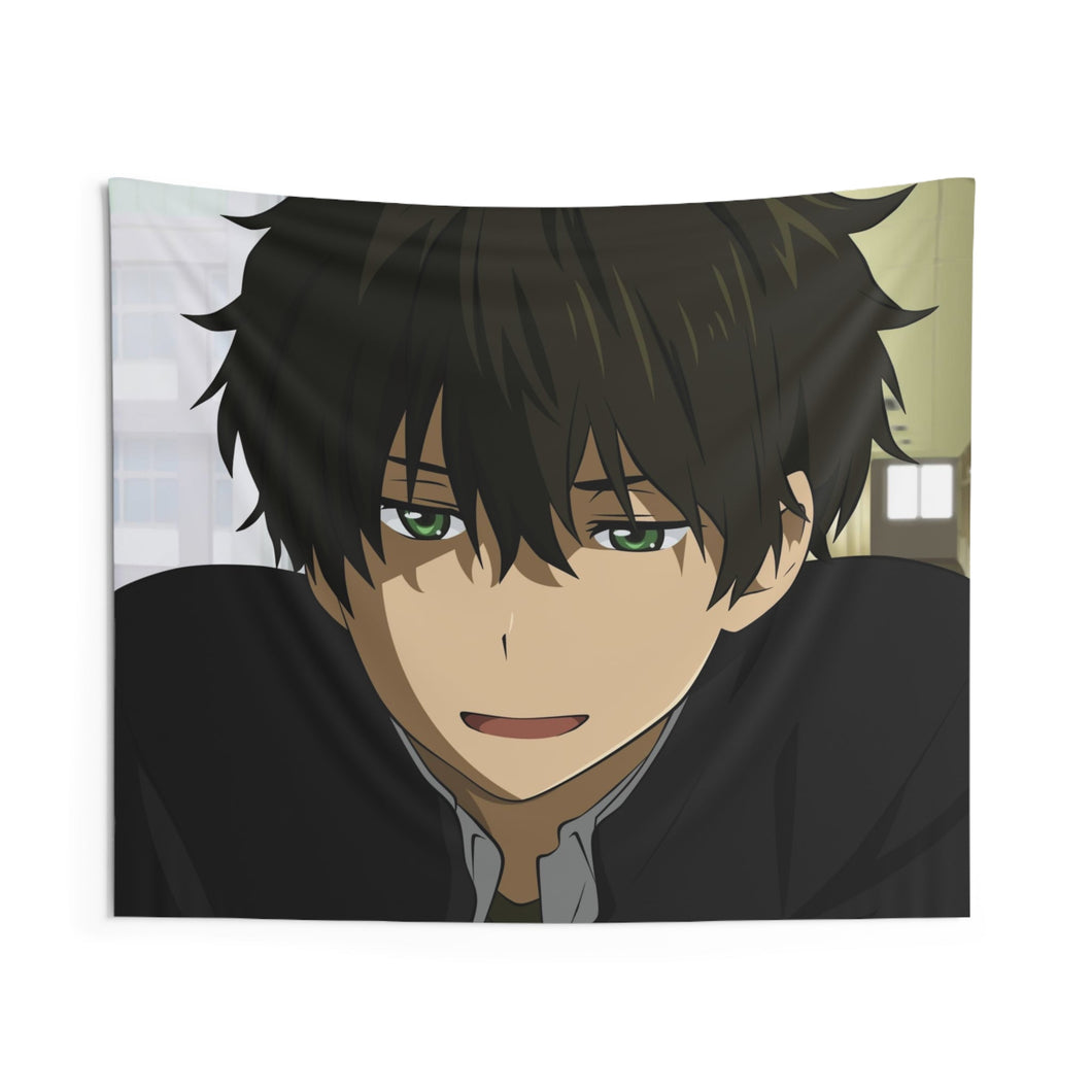 Hōtarō Oreki Hard Smile Indoor Wall Tapestry