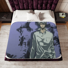 Load image into Gallery viewer, Shougo Makishima Smile Sherpa Blanket
