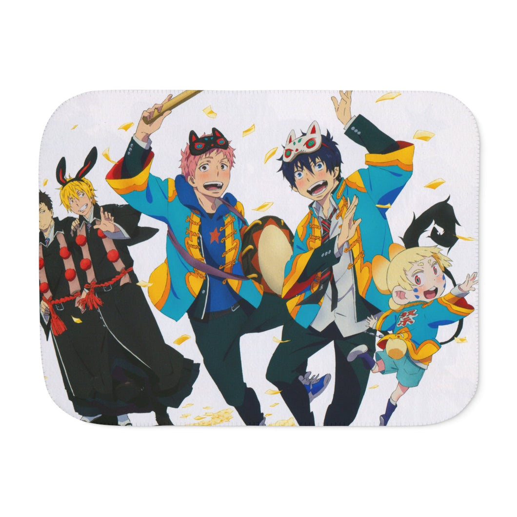 Blue Exorcist Sherpa Blanket