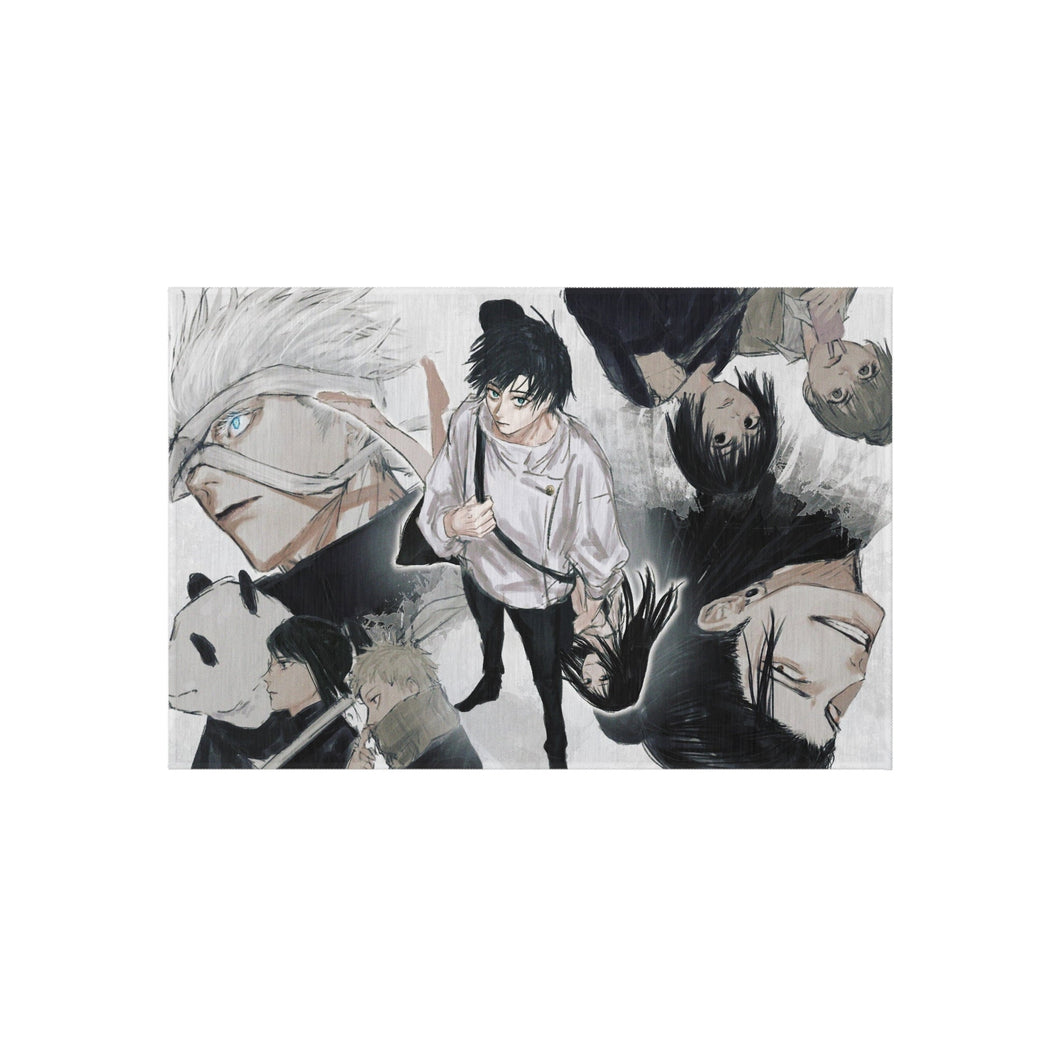 Yuta Okkotsu, Satoru Gojo, Maki Zenin, Suguru Geto, Panda and Toge Inumaki Rug
